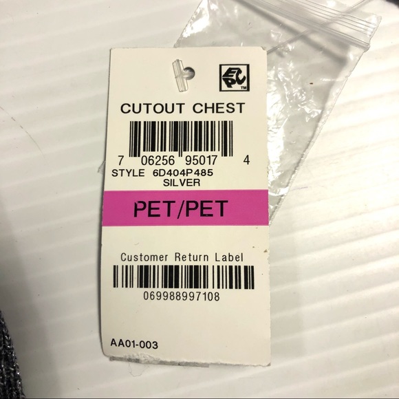 NWT INC Silver Keyhole Chest Cutout Metallic Top 0P - 2P - Picture 10 of 10